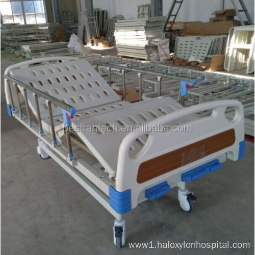 Patient care used 3 crank manual hospital bed